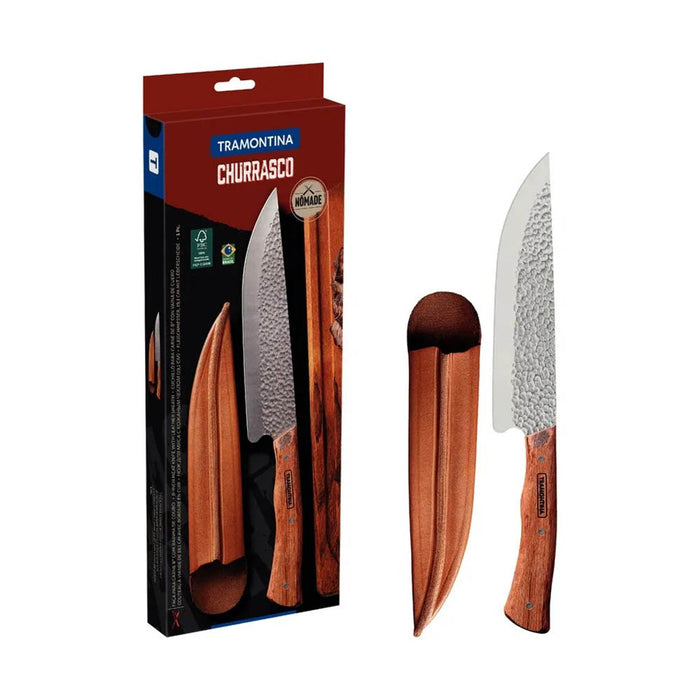 Cuchillo para carne con vaina de cuero