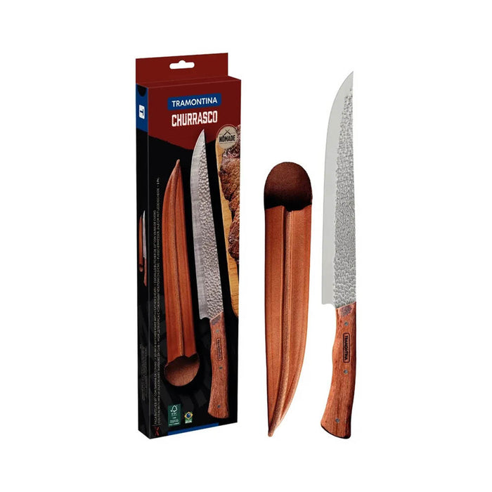 Cuchillo carnicero con vaina de cuero