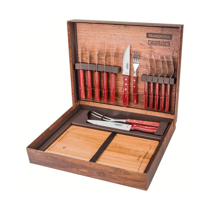 Juego asado 15 piezas poly