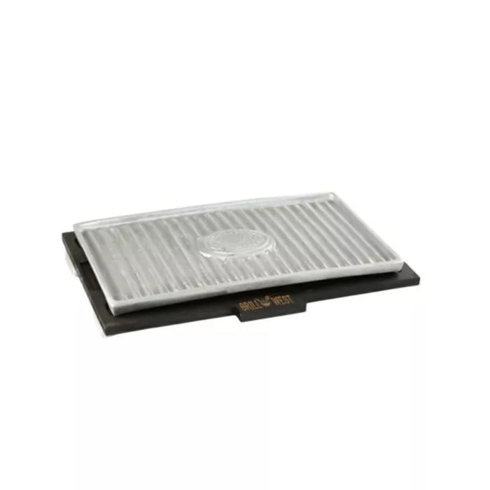 Plancha grill térmica 32x19 cm con base