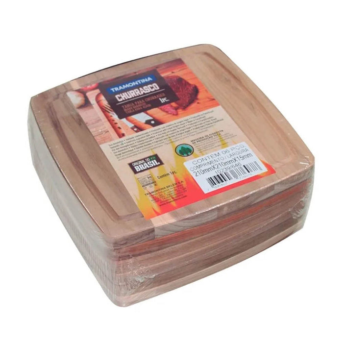 Plato para asado cuadrado 21x21 - 6 piezas