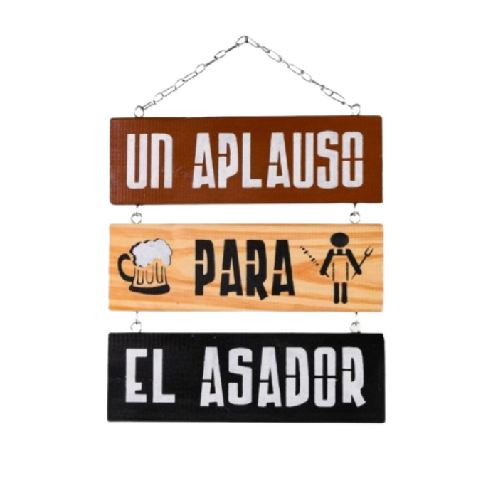 Cuadro Un aplauso para el asador negro