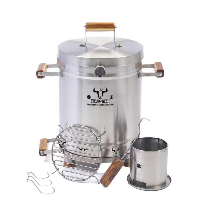 Barril mediano inox Steak and Beer 68x40cm