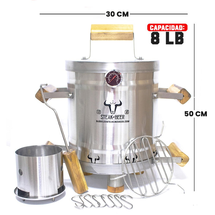 Barril mini inox Steak and Beer 50x30cm