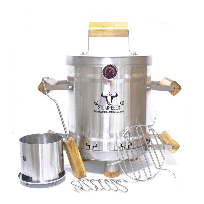 Barril mini inox Steak and Beer 50x30cm