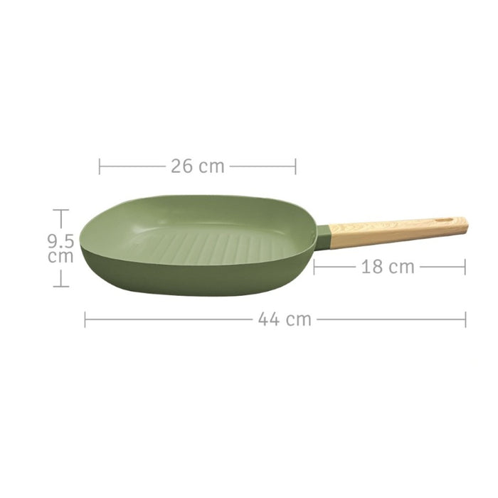 Bifera de aluminio con antiadherente olive 26 cm