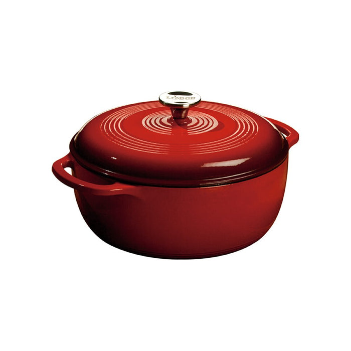 Cacerola hierro fundido oval enamel 5,7 lt rojo Lodge