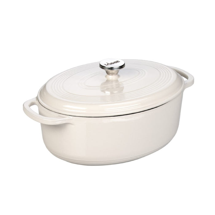 Cacerola hierro fundido oval enamel 6,6 lt oyster Lodge