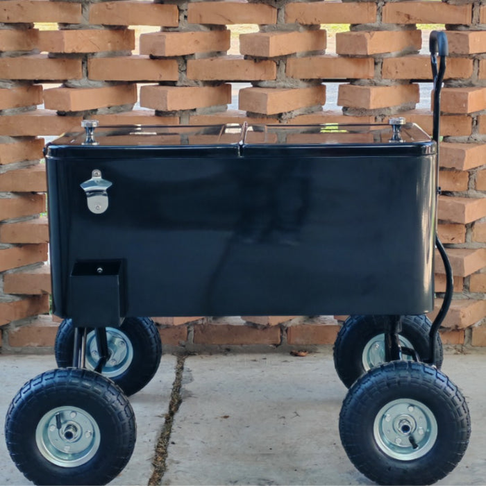 Conservadora negra con rueditas 76 L Holz