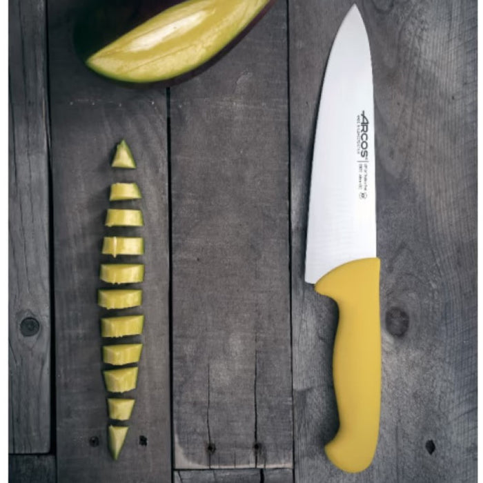 Cuchillo cocinero amarillo 20 cm