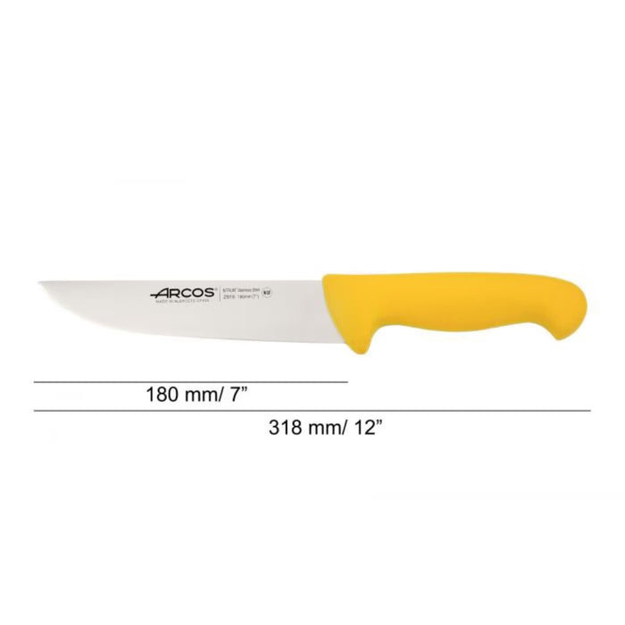 Cuchillo carnicero amarillo 18 cm