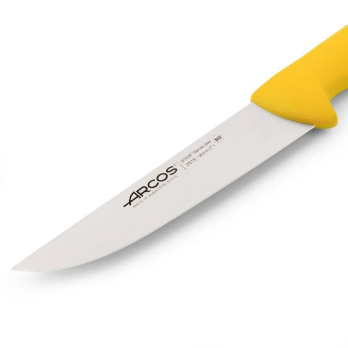 Cuchillo carnicero amarillo 18 cm