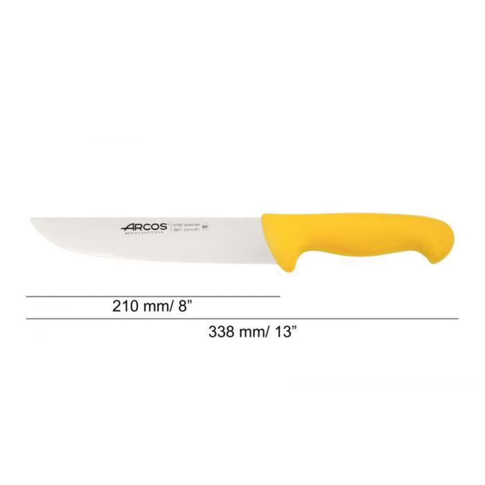 Cuchillo carnicero amarillo 21 cm