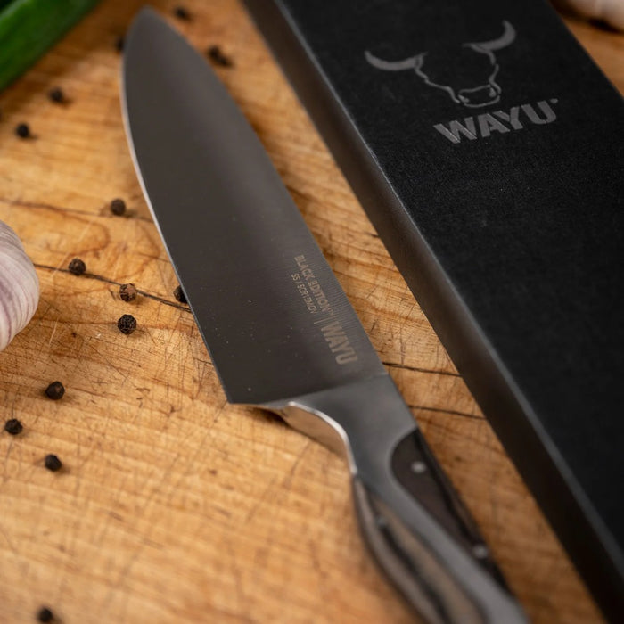 Cuchillo chef 8" black edition Wayu