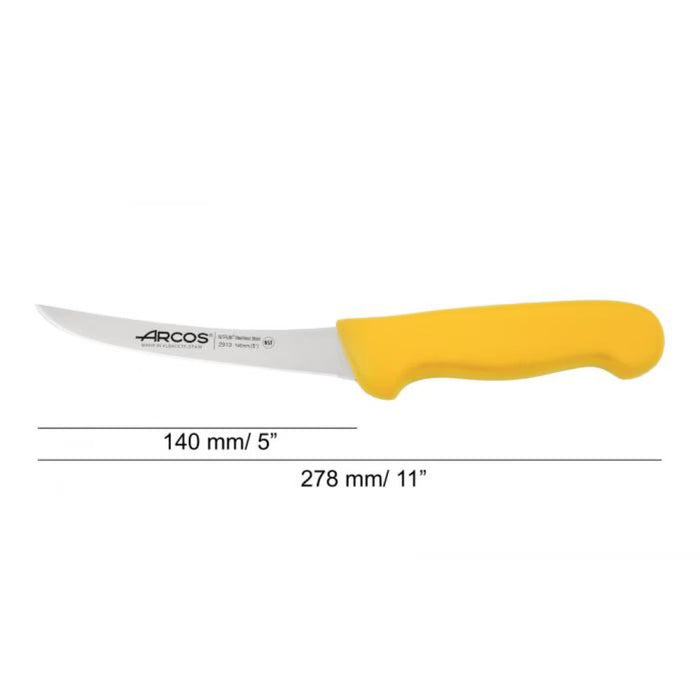 Cuchillo deshuesador amarillo 14 cm