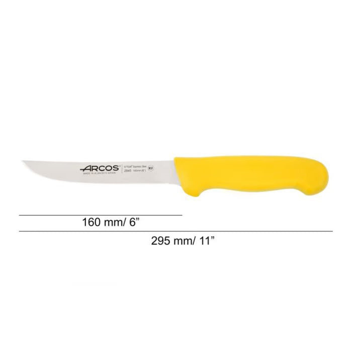 Cuchillo deshuesador amarillo 16 cm