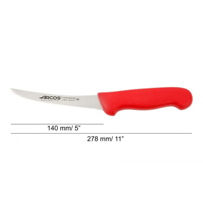 Cuchillo deshuesador rojo 14 cm