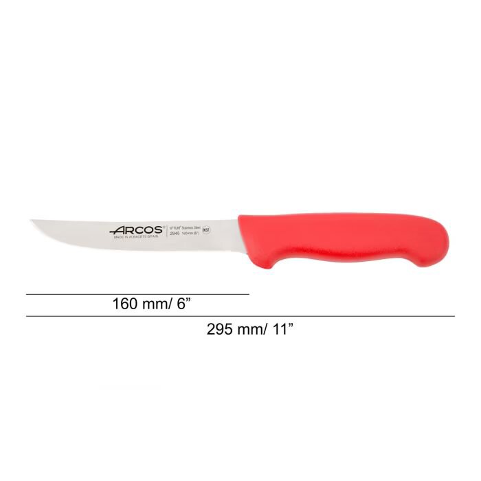 Cuchillo deshuesador rojo 16 cm