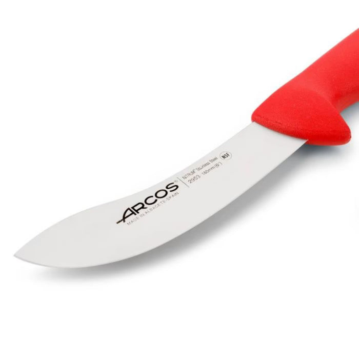 Cuchillo despellejar 16 cm rojo