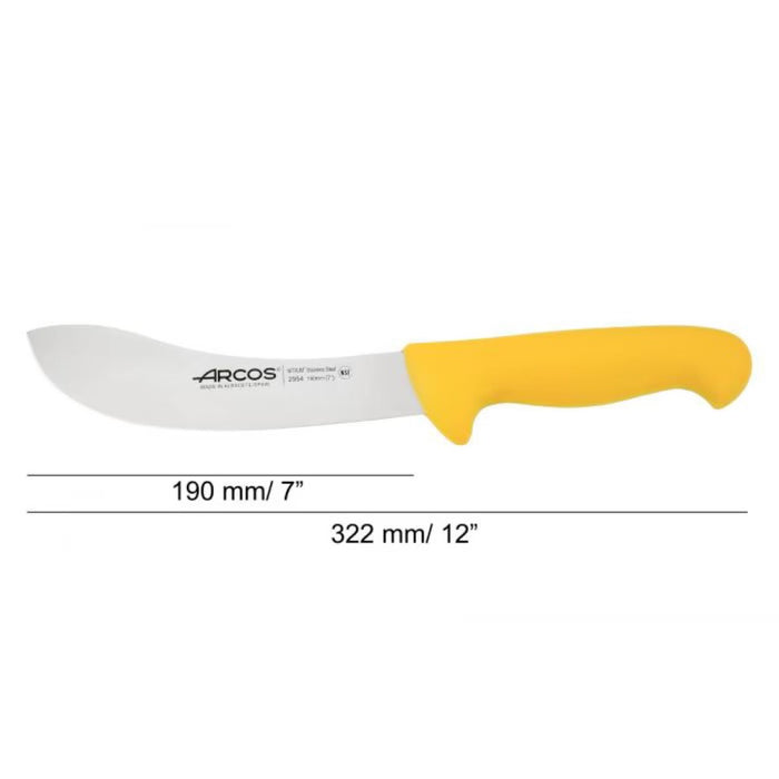 Cuchillo despellejar amarillo 19 cm