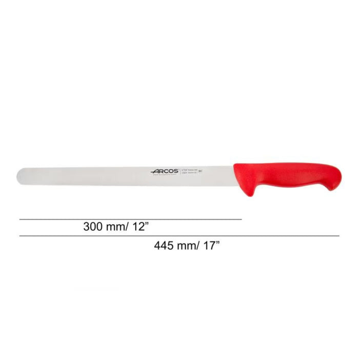 Cuchillo jamonero 30 cm rojo