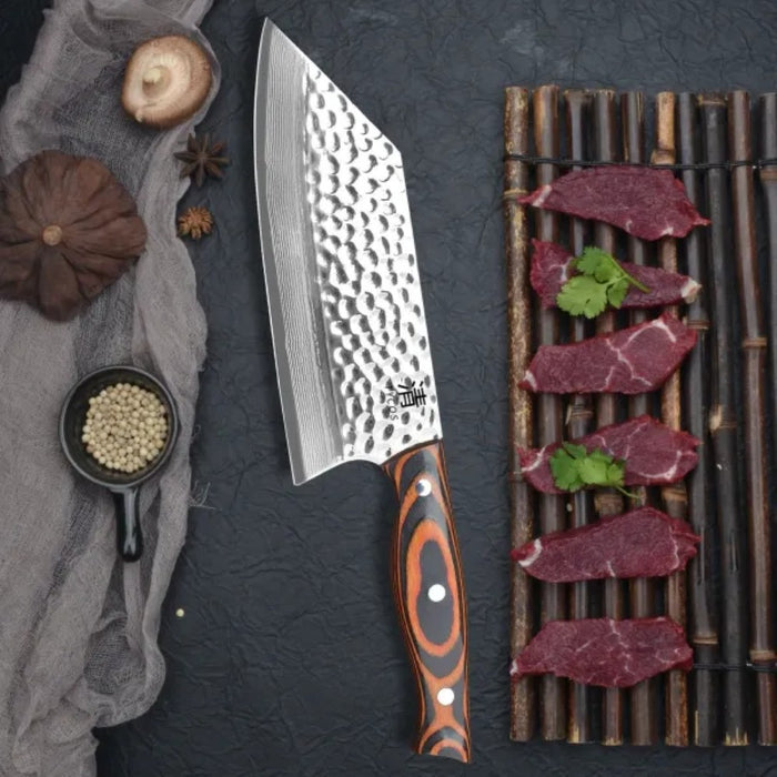Hacha de cocina acero martillado
