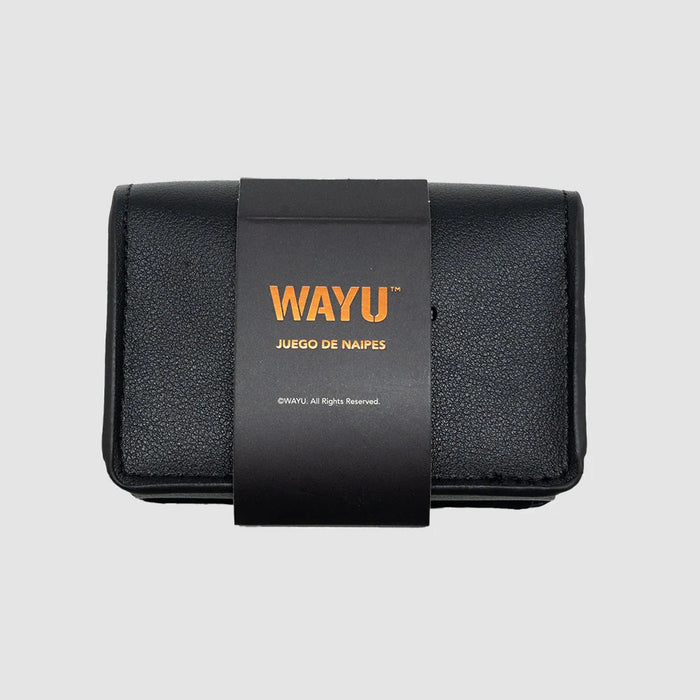 Juego de naipes con estuche de cuero vegano Wayu