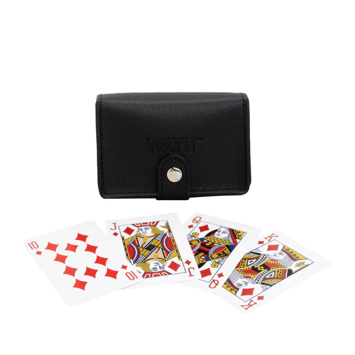 Juego de naipes con estuche de cuero vegano Wayu