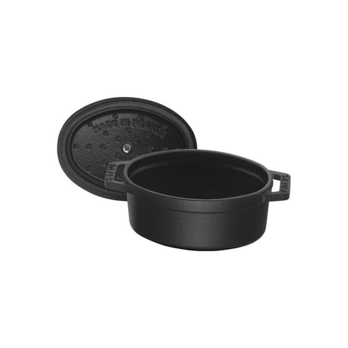 Mini cocotte oval negra 11 cm