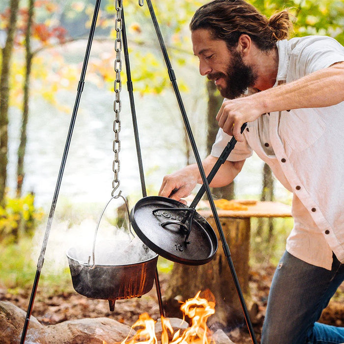 Olla de hierro fundido para camping con tapa 4.7 lts Lodge