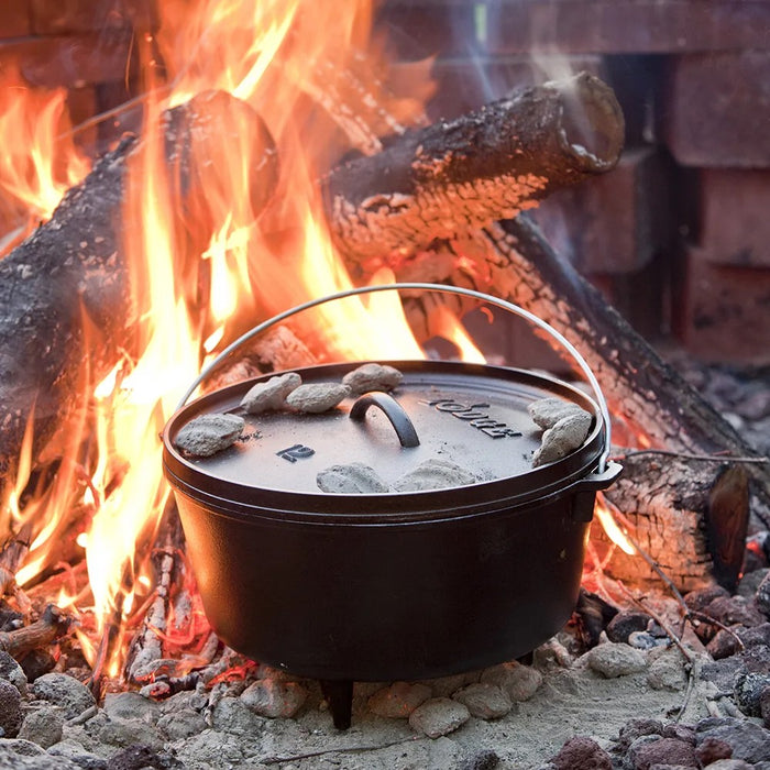 Olla de hierro fundido para camping con tapa 7,57 lts Lodge