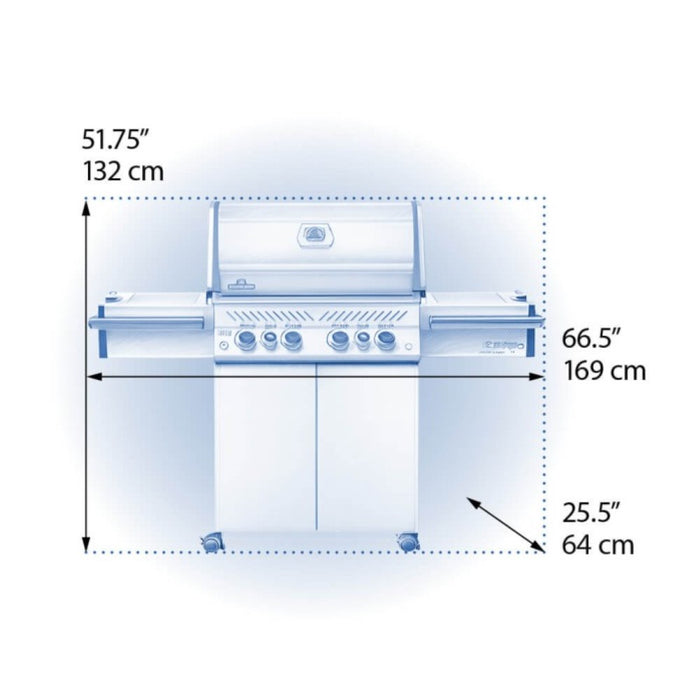 Parrilla a gas Prestige 500 LP acero inoxidable