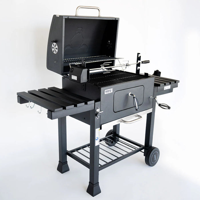 Parrilla a carbón con spiedo Wayu