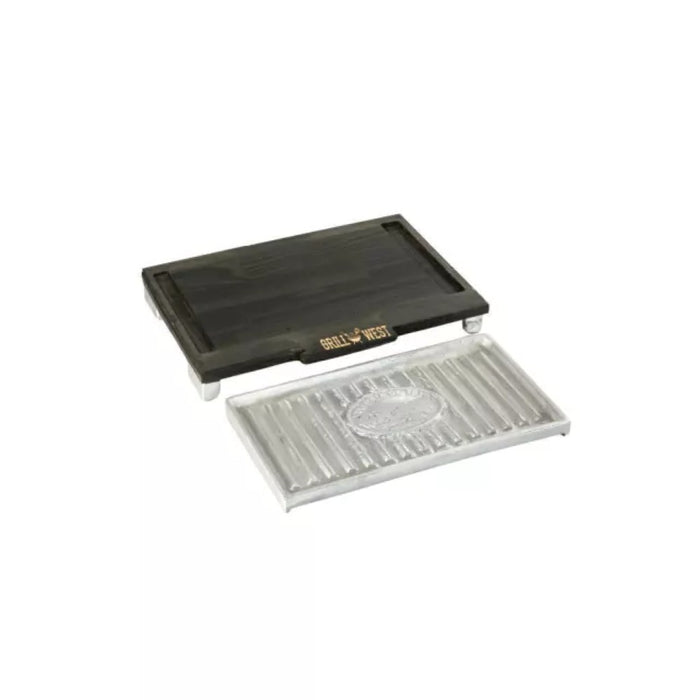 Plancha grill térmica 22x40 cm con base