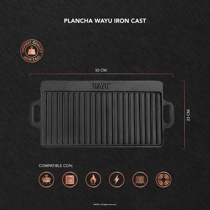Plancha iron cast 50 x 23 cm Wayu