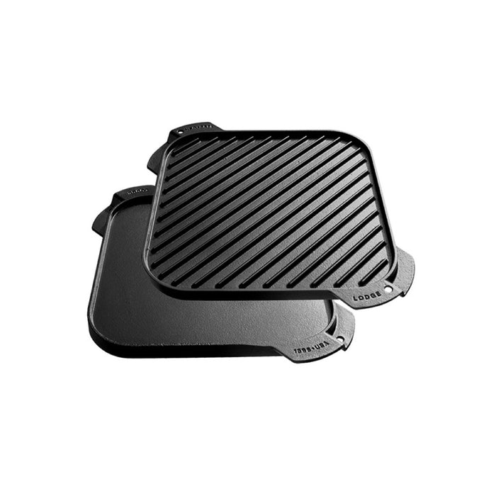 Plancha reversible con grill de hierro fundido 27 cm Lodge