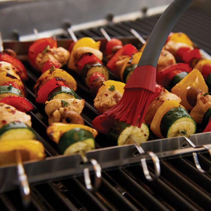 Rack de 6 brochetas de acero inox