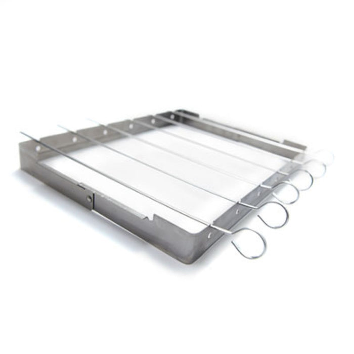 Rack de 6 brochetas de acero inox
