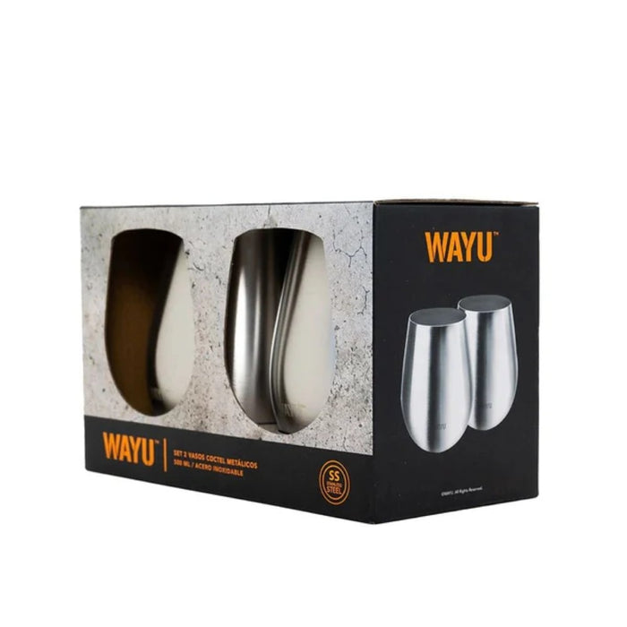 Set de 2 vasos de cóctel metálicos Wayu