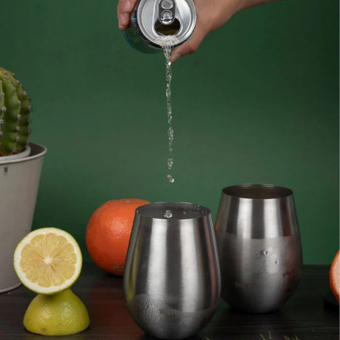Set de 2 vasos de cóctel metálicos Wayu