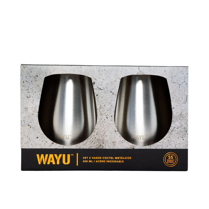 Set de 2 vasos de cóctel metálicos Wayu