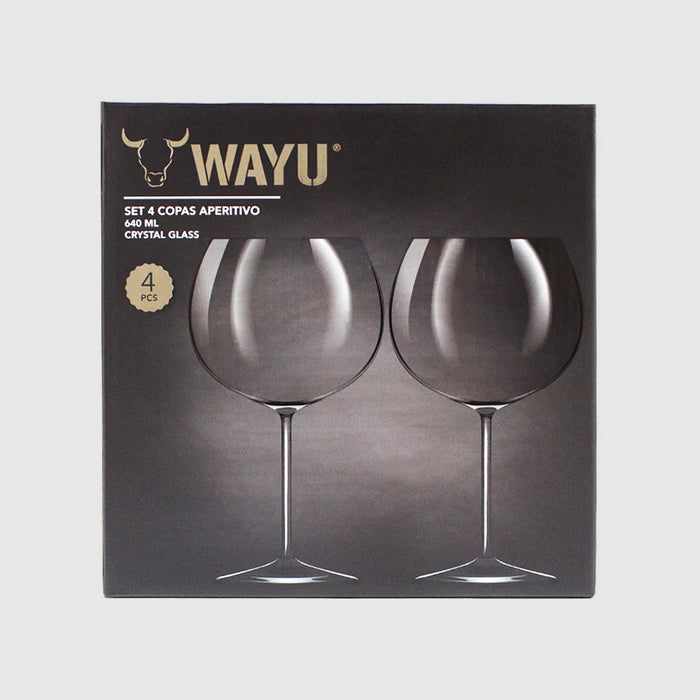 Set de 4 copas de cristal aperitivo Wayu
