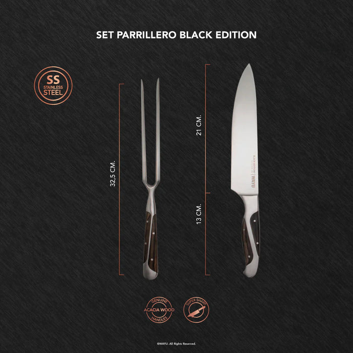 Set parrillero black edition Wayu