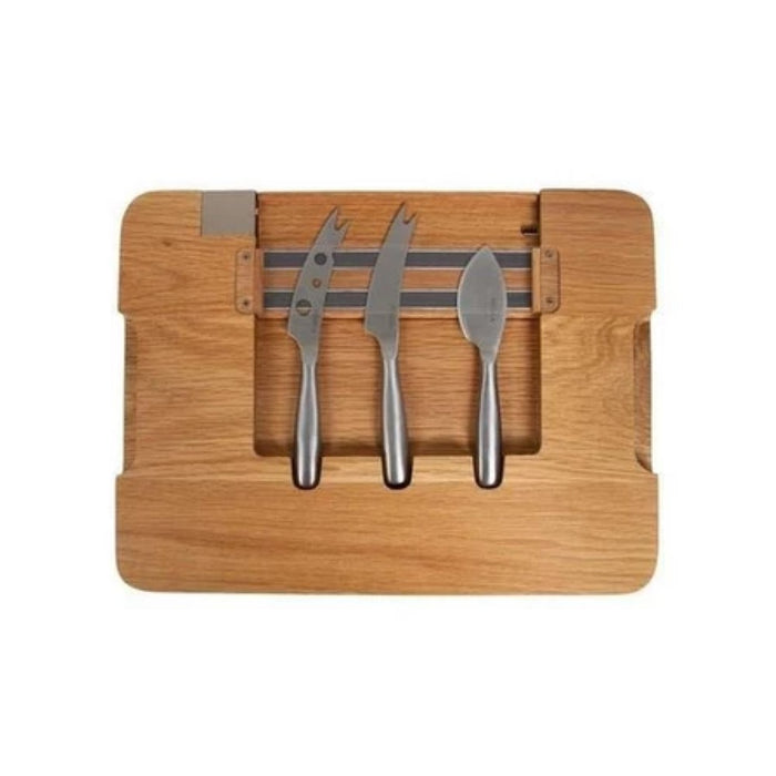 Set tabla + 3 cuchillos para queso