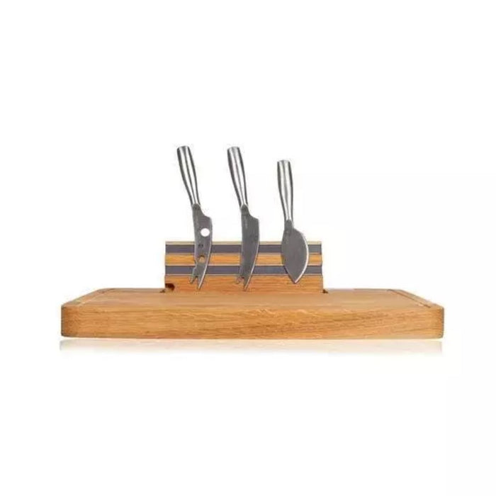 Set tabla + 3 cuchillos para queso