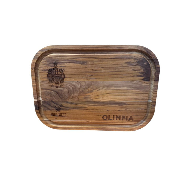 Tabla de madera clubes grande 40x28 cm