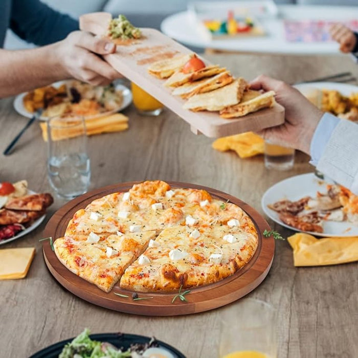 Tabla de madera para pizza mediana