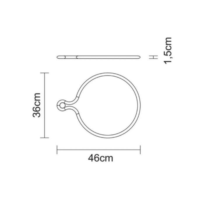 Tabla para pizza 46x36 cm