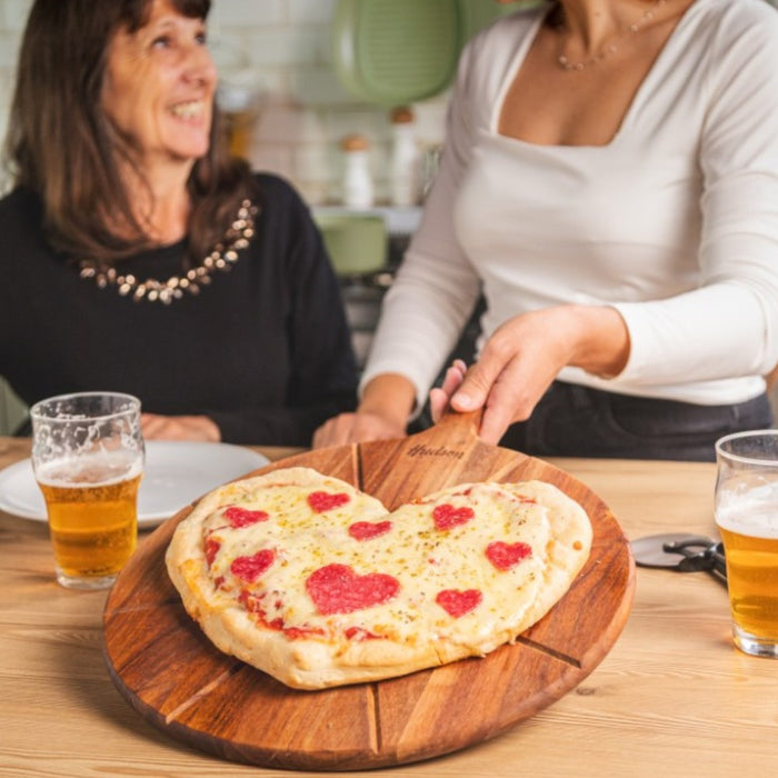 Tabla para pizza + cortador de acero inoxidable Hudson