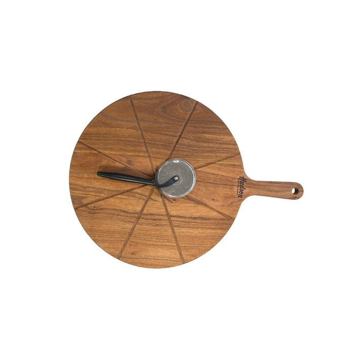 Tabla para pizza + cortador de acero inoxidable Hudson